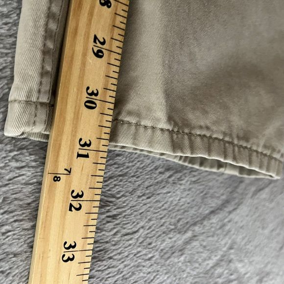 Levis 514 Jeans Size 38x31 Black Label White Tab Khaki Twill Pants Flat - Picture 10 of 10